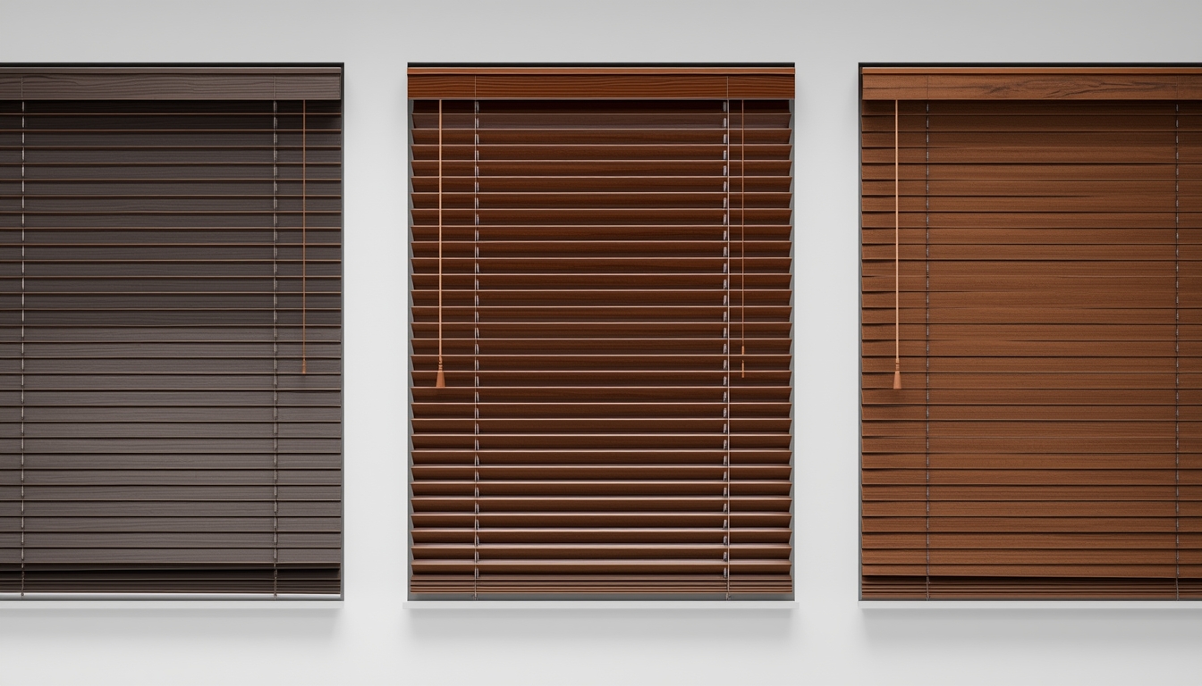 Classic venetian blinds in wood and aluminum finishes